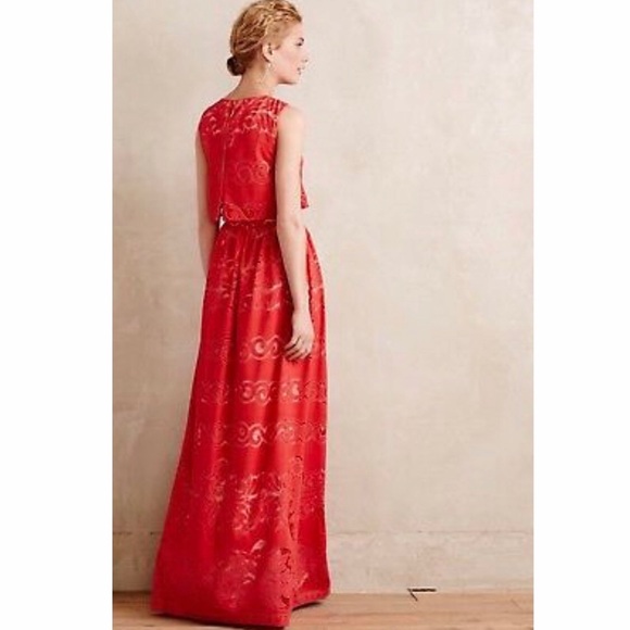 Anthropologie’s Erin Fetherston Red Maxi Dress - Picture 4 of 4